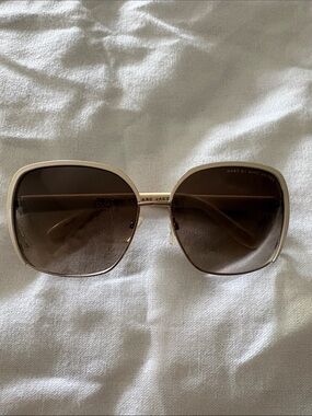 Marc by Marc Jacobs cream enamel frame sunglasses with brown gradient lenses
